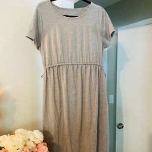 Isabel Maternity Grey T Shirt Dress Size L